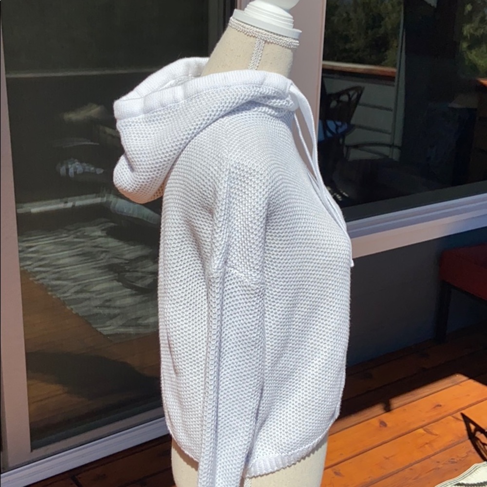 SOLD RACHEL ZOE Soft Cotton Chunky Knit Sweater with Hood Hoodie Hoody Warm Cozy - Picture 16 of 16